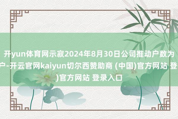 开yun体育网示寂2024年8月30日公司推动户数为5.4万户-开云官网kaiyun切尔西赞助商 (中国)官方网站 登录入口