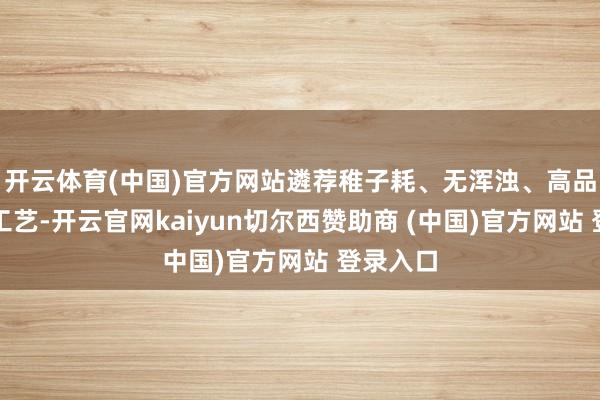 开云体育(中国)官方网站遴荐稚子耗、无浑浊、高品性加工工艺-开云官网kaiyun切尔西赞助商 (中国)官方网站 登录入口