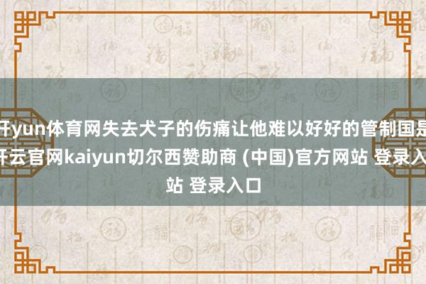 开yun体育网失去犬子的伤痛让他难以好好的管制国是-开云官网kaiyun切尔西赞助商 (中国)官方网站 登录入口